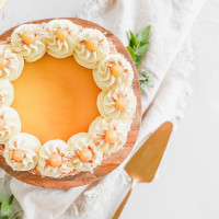 Lemon Curd Filled Coconut Cake
